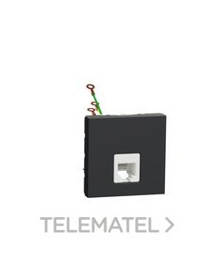 TOMA TELÉFONO RJ12 2 MÓDULOS ANTRACITA
