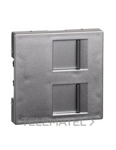 TAPA KEYSTONE RJ45 DOBLE ALUMINIO