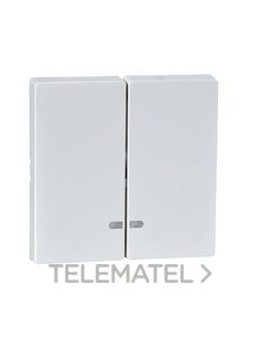 TECLA DOBLE CON VISOR BLANCO