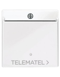 TAPA TARJETA CON VISOR ELEGANCE BLANCO