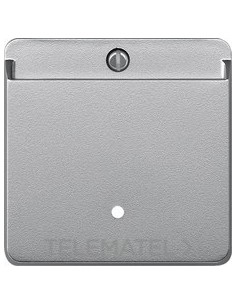 TAPA TARJETA CON VISOR ELEGANCE ALUMINIO