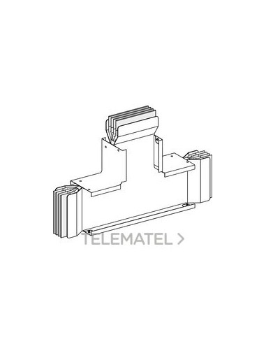 TE 90° DE CANTO 3L+N+PE 5000A COBRE