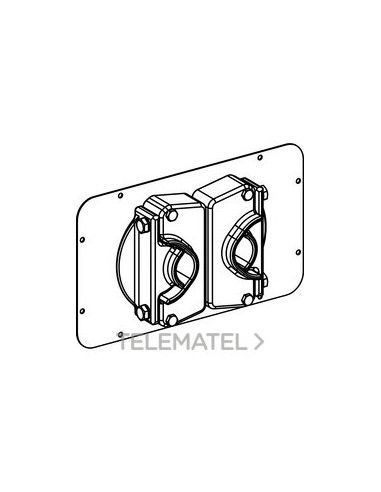 PLACA PRENSAESTOPAS CANALIS KT 2x30-70