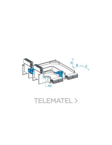CODO CANTO/PLANO N3 CANALIS KT 3x5000A