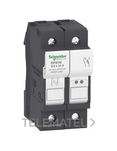 PORTAFUSIBLES S/PIL.N 25A FUS.8,5x31,5