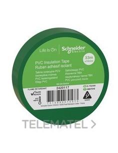 CINTA AISLANTE 19mmx33m VERDE