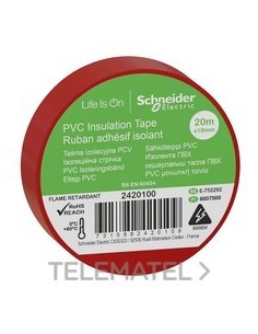 CINTA AISLANTE 19mmx20m ROJA