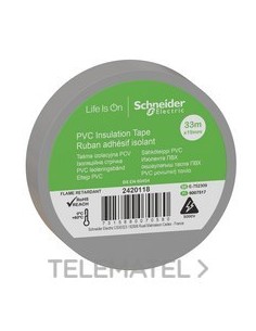 CINTA AISLANTE 19mmx33m GRIS