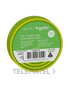 CINTA AISLANTE 19mmx33m AMARILLO / VERDE