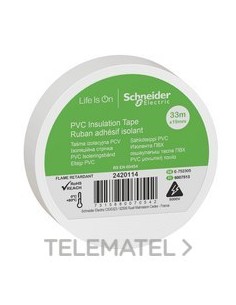 CINTA AISLANTE 19mmx33m BLANCA