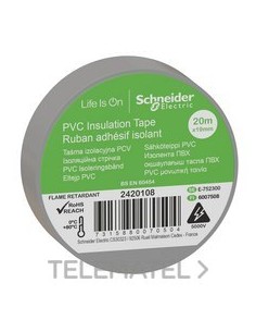 CINTA AISLANTE 19mmx20m GRIS