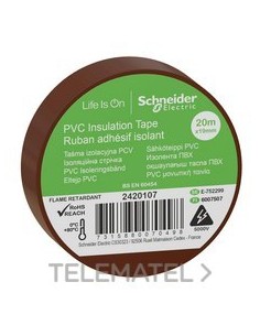 CINTA AISLANTE 19mmx20m MARRÓN