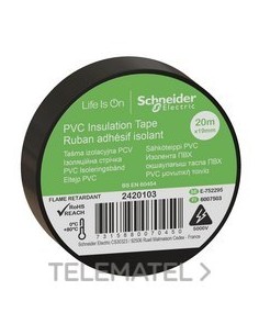 CINTA AISLANTE 19mmx20m NEGRA