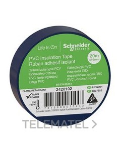 CINTA AISLANTE 19mmx20m AZUL