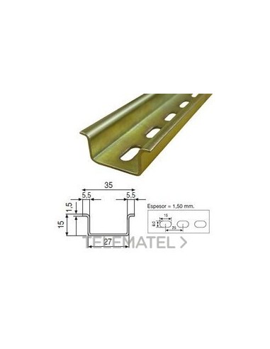 PERFIL OMEGA REFORZADO PERFORADO ZINCADO