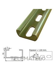 PERFIL C-2010A-Z PERFORADO ZINCADO