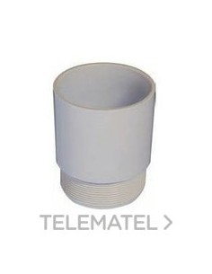 MANGUITO ROSCADO PVC M63x1,5 GRIS