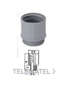 MANGUITO ROSCADO PVC M63x1,5 GRIS