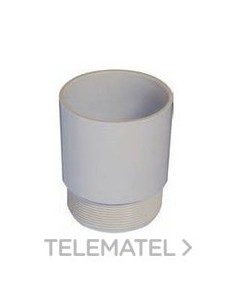 MANGUITO ROSCADO PVC M40x1,5 GRIS
