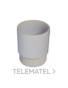 MANGUITO ROSCADO PVC M50x1,5 GRIS