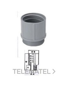 MANGUITO ROSCADO PVC M32x1,5 GRIS