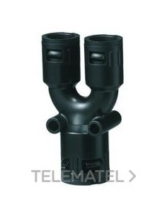 DERIVACIÓN EN Y PLÁSTICO RQ4 2x28,5 GRIS