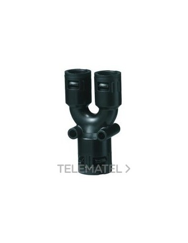 DERIVACIÓN EN Y PLÁSTICO RQ4 2x10 NEGRO