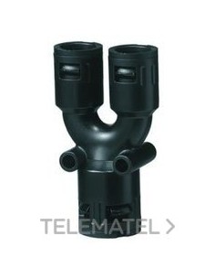 DERIVACIÓN EN Y PLÁSTICO RQ4 2x13 GRIS