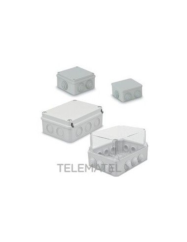 CAJA ESTANCA CON CONOS 250x200x90mm GRIS