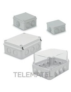 CAJA ESTANCA CON CONOS 150x110x70mm GRIS