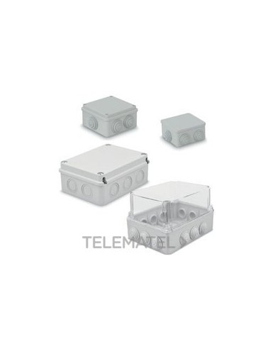 CAJA ESTANCA CON CONOS 150x110x70mm GRIS