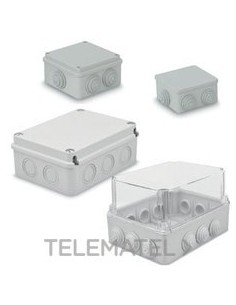 CAJA ESTANCA CON CONOS 190x145x80mm GRIS