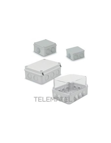 CAJA ESTANCA CON CONOS 190x145x80mm GRIS