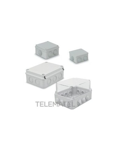 CAJA ESTANCA CIEGA 100x100x50mm GRIS