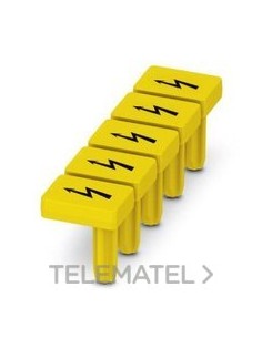 PL.AVISO AMARILLO/NEGRO ROTUL.RAYO FLECH