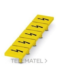 PL.AVISO AMARILLO/NEGRO ROTUL.RAYO FLECH