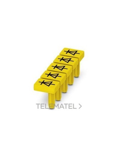 PL.AVISO AMARILLO/NEGRO ROTUL.DIODO CL