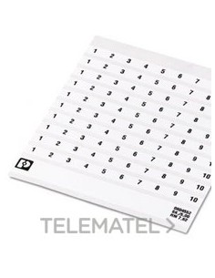 MARCADO BORNE SK 7,62/5 NÚMERO 81-90