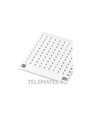 MARCADO BORNE SK 7,62/5 NÚMERO 81-90