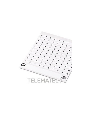 MARCADO BORNE SK 7,62/5 NÚMERO 1-10