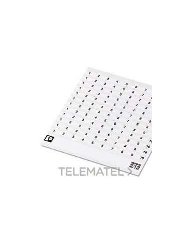 MARCADO BORNE SK 7,62/3,8 NÚMERO 81-90