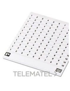 MARCADO BORNE SK 7,62/3,8 NÚMERO 41-50