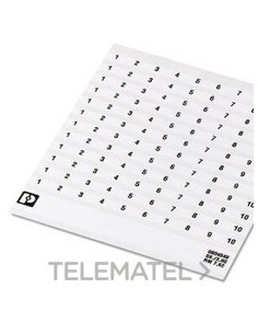 MARCADO BORNE SK 7,62/3,8 NÚMERO 1-10