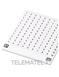 MARCADO BORNE SK 7,5/3,8 NÚMERO 61-70