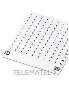 MARCADO BORNE SK 7,5/3,8 NÚMERO 21-30