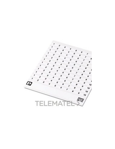 MARCADO BORNE SK 7,5/3,8 NÚMERO 1-10