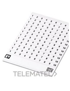 MARCADO BORNE SK 6,2/3,8 NÚMERO 71-80