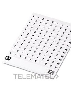 MARCADO BORNE SK 6,2/3,8 NÚMERO 1-10