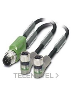 CBL.SOR.ACT.SAC-3P-M12Y/2X2-PUR/M 8FR-2L