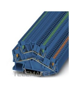 BORNE DBL.PISO CX.PUSH-IN 5,2mm BU